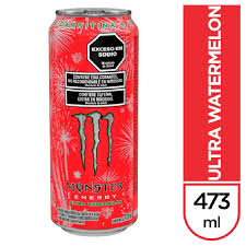 ENERGIZANTE MONSTER ENERGY SANDIA 473ML (ROJA) WATERMELON
